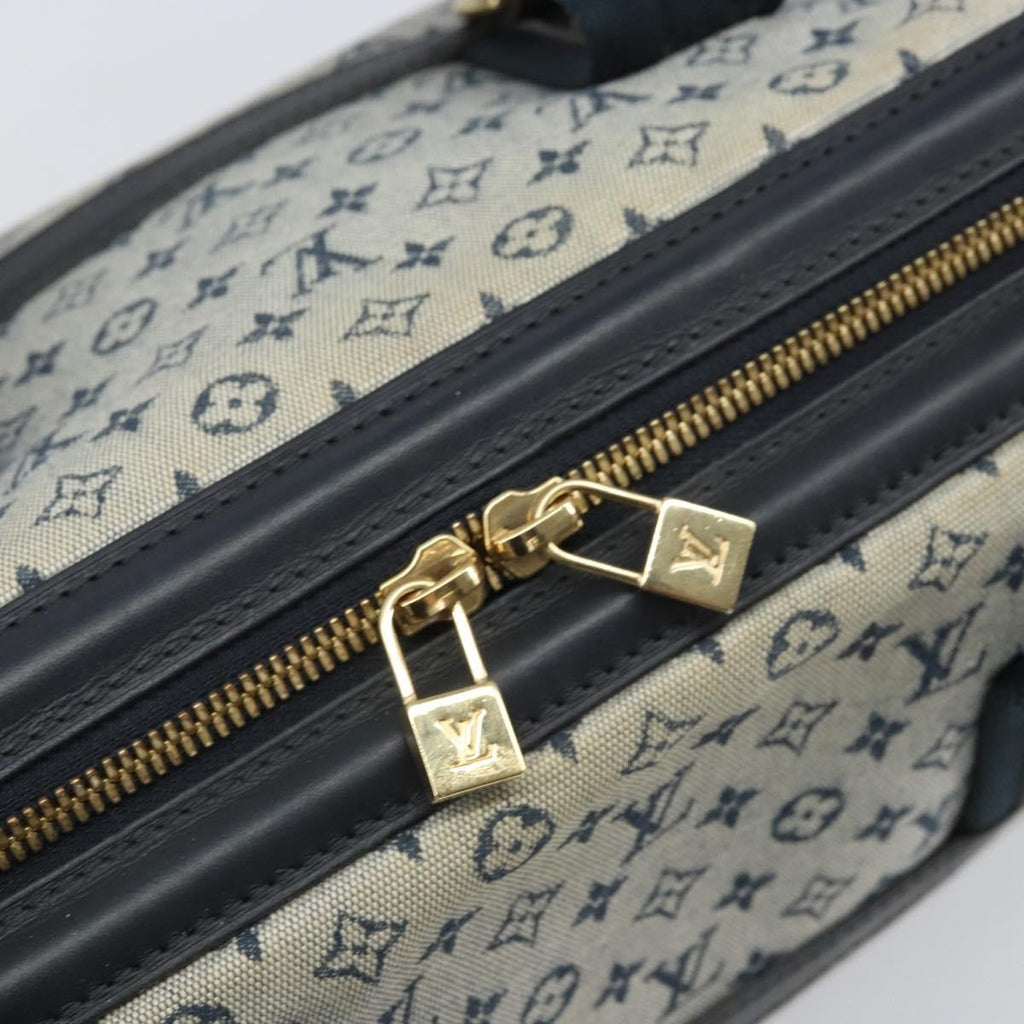 Louis Vuitton Josephine Handbag Mini Lin Blue Canvas Handbag