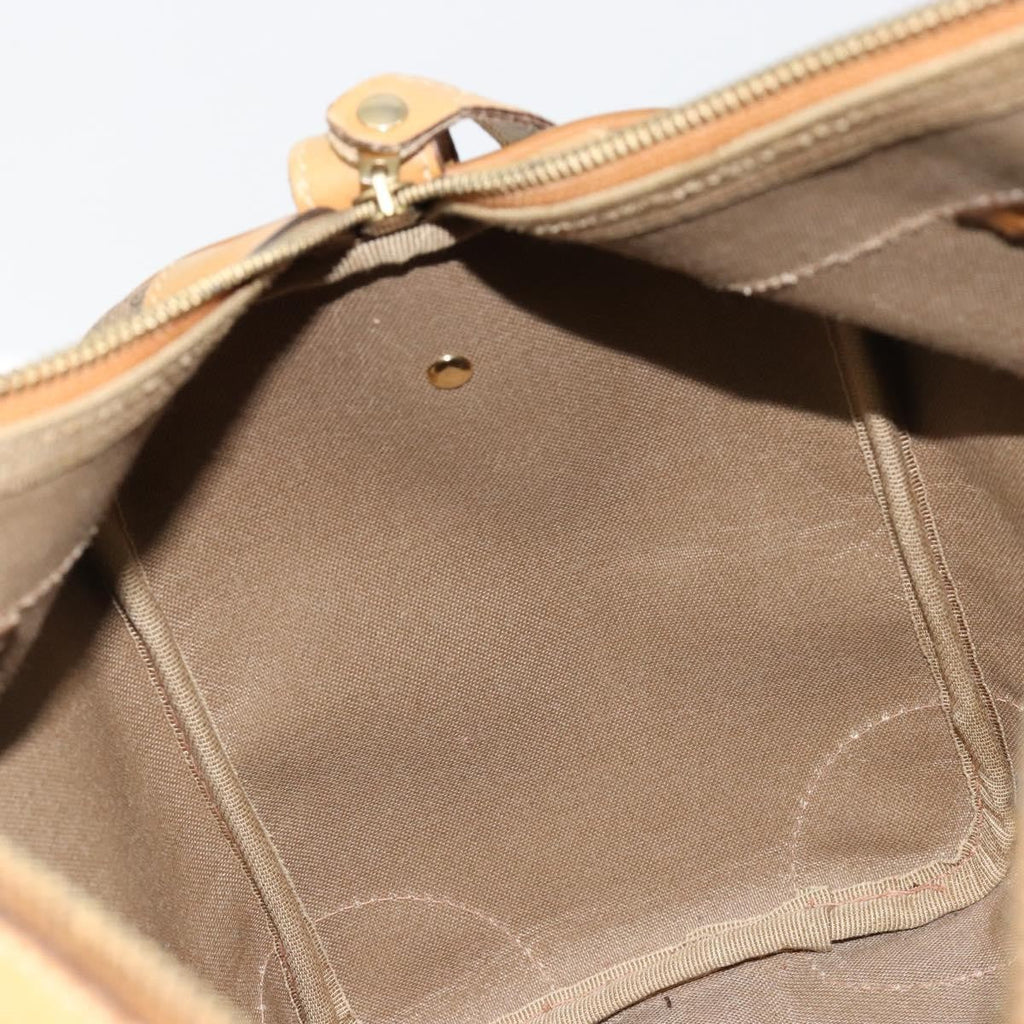 Gucci Vintage Travel Bag Gg Canvas Beige Pvc Travel Bag Bag (Pre-Owned)