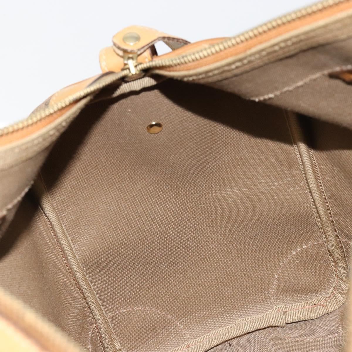 Gucci Vintage Travel Bag Gg Canvas Beige Pvc Travel Bag Bag (Pre-Owned)