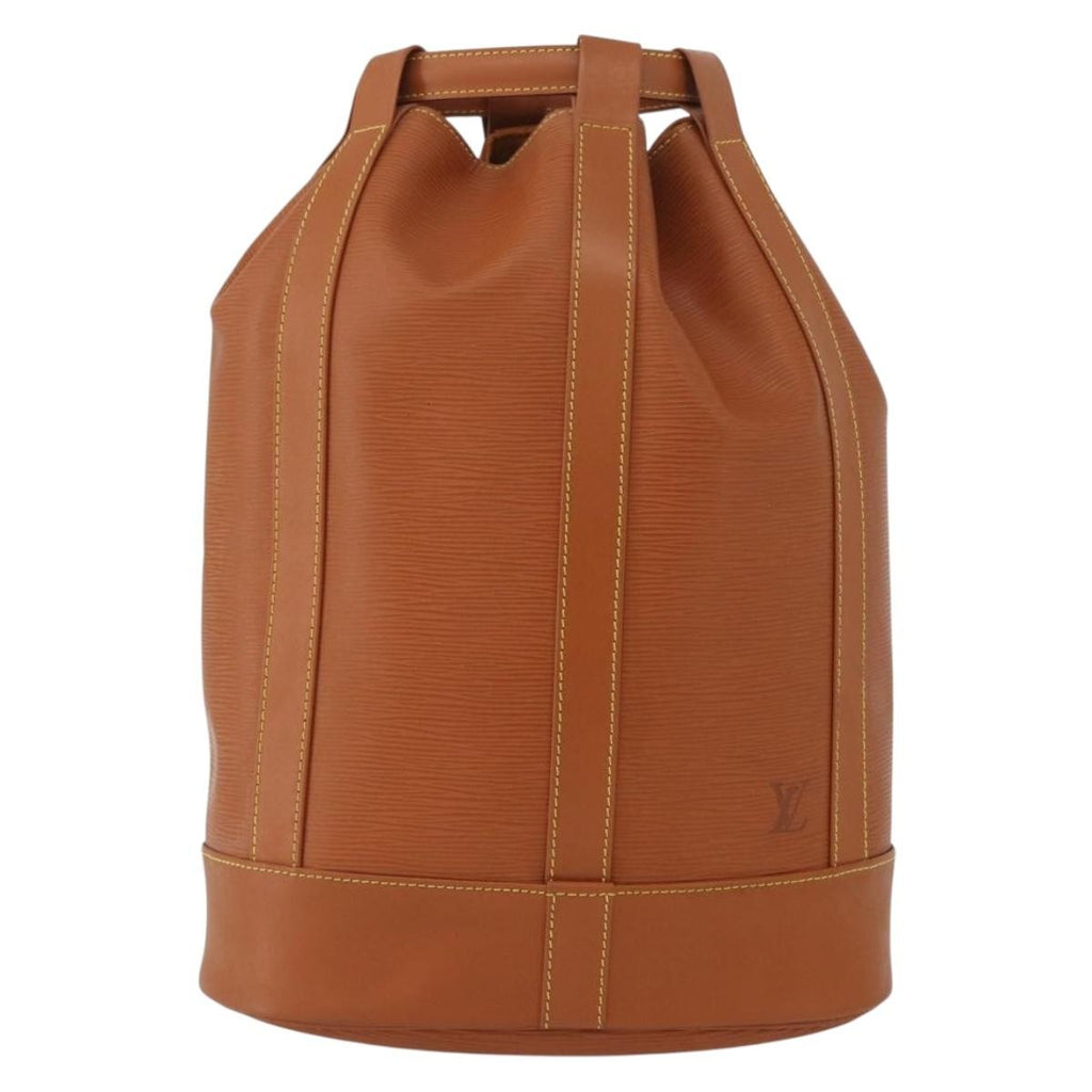 Louis Vuitton Randonnee Backpack Epi Leather Brown Leather Backpack Bag