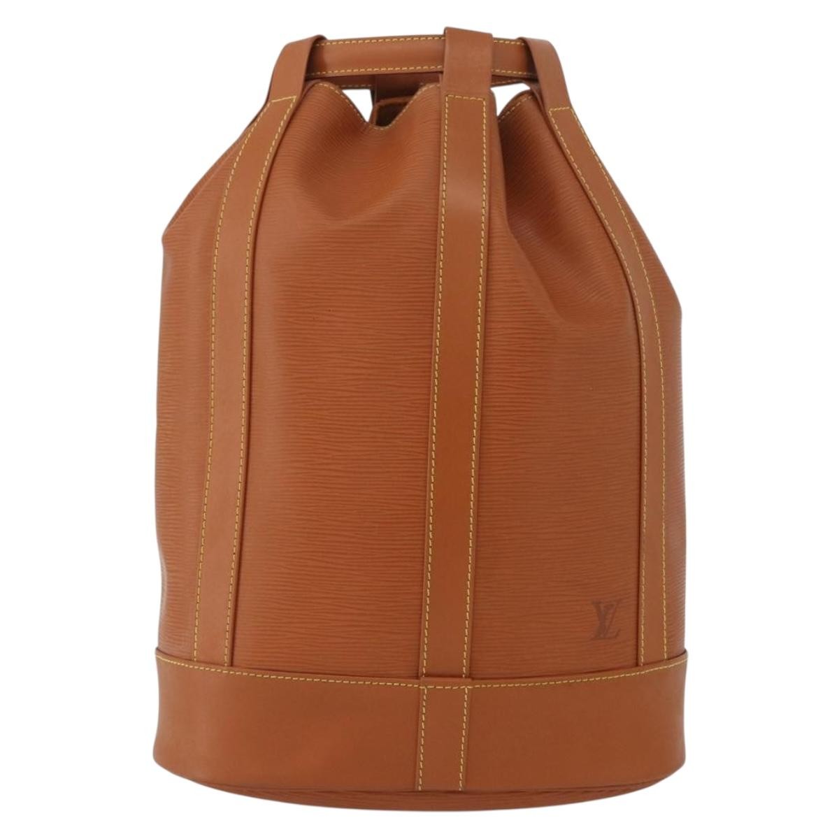 Louis Vuitton Randonnee Backpack Epi Leather Brown Leather Backpack Bag