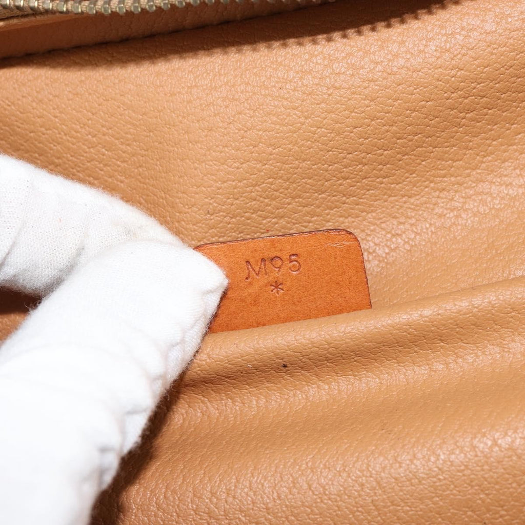 Celine Macadam Vanity Bag Canvas Brown Canvas Clutche & Pouche Bag