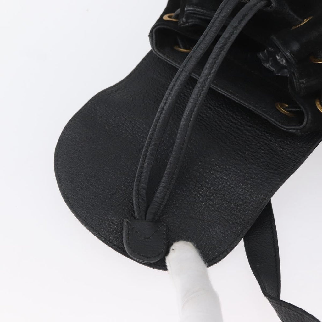 Gucci Gucci Bamboo Backpack Daim Black Suede Backpack Bag (Pre-Owned)