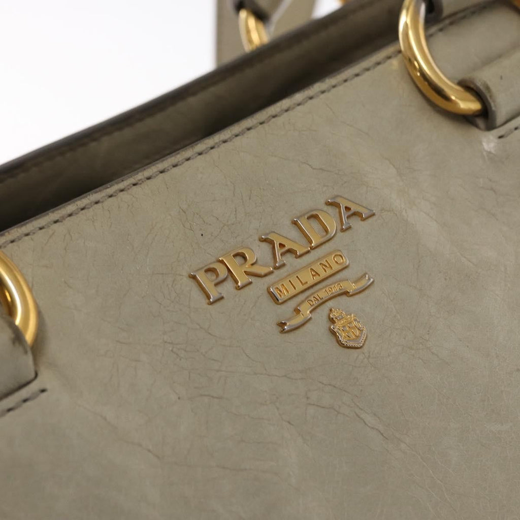 Prada Tote Vitello Daino Vitello Daino Beige Leather Handbag