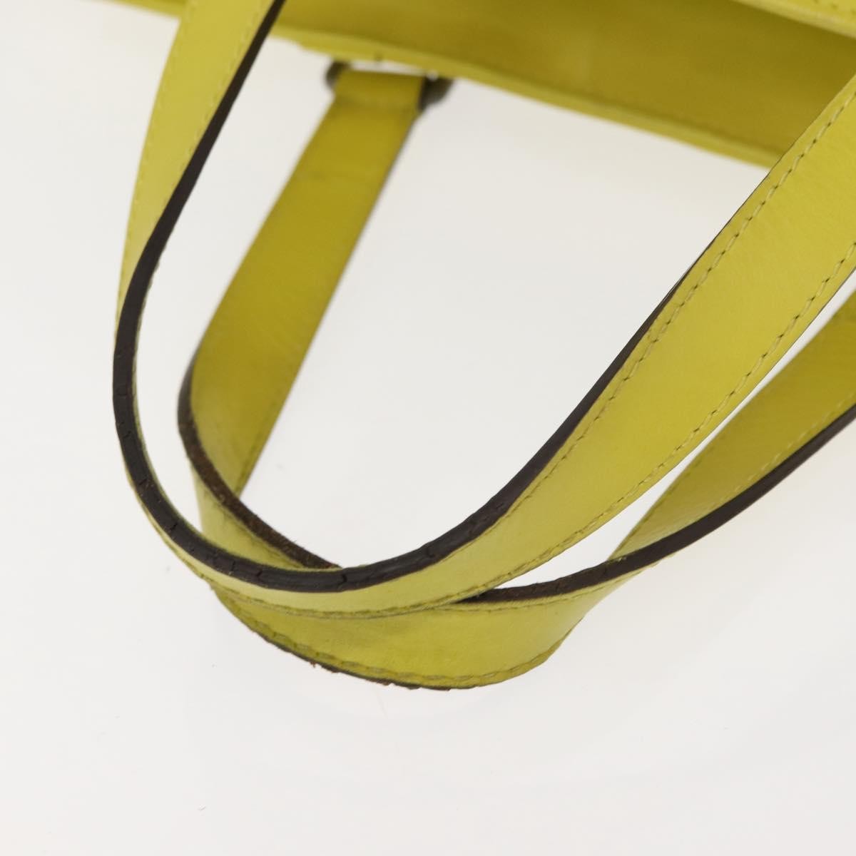 Louis Vuitton Tadao Handbag Damier Infini Leather Yellow Leather Handbag