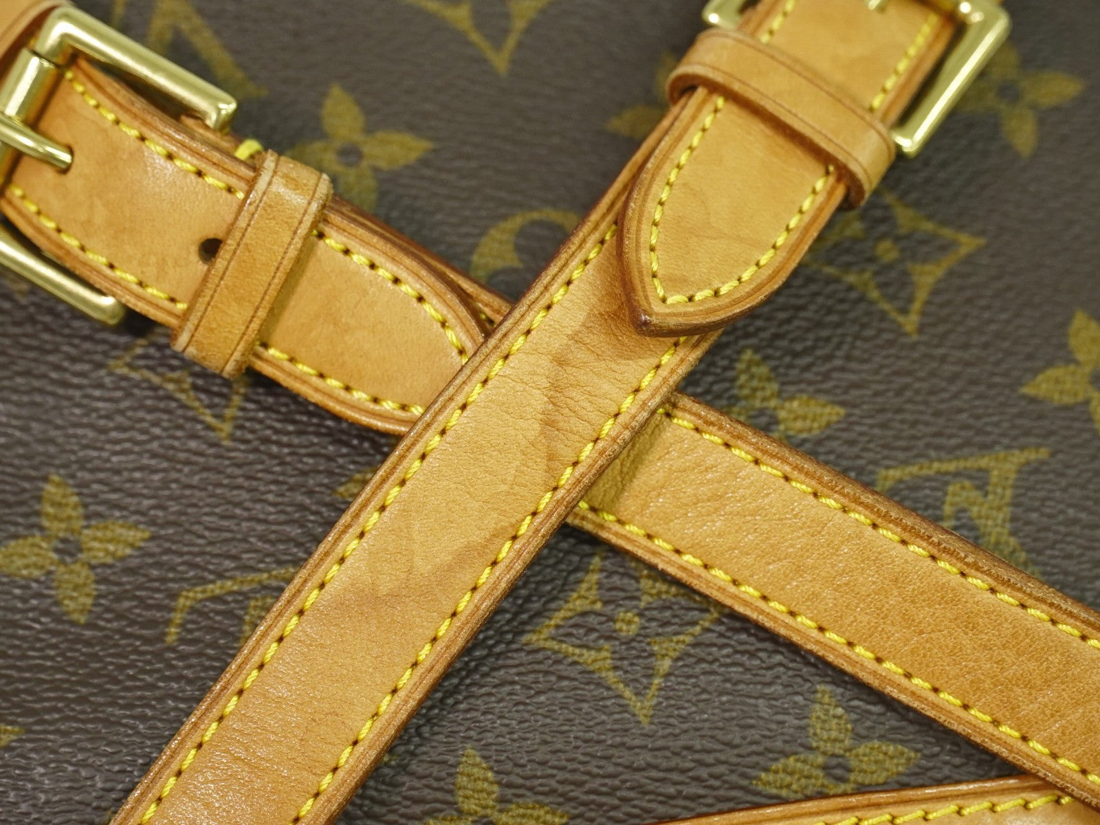 Louis Vuitton Vintage Montsouris Backpack Monogram Canvas Brown Canvas Backpack Bag