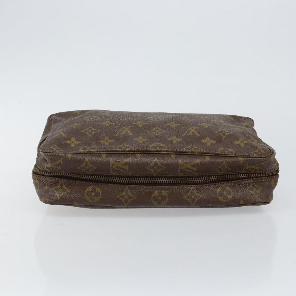 Louis Vuitton Trousse Toiletry Pouch Monogram Canvas Brown Canvas Toiletry Case Accessory