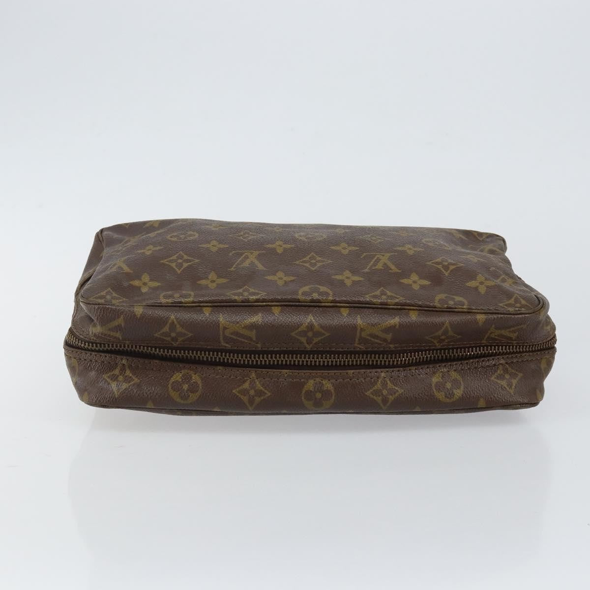 Louis Vuitton Trousse Toiletry Pouch Monogram Canvas Brown Canvas Toiletry Case Accessory
