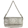 Chanel Chain Flap Bag Quilted Leather Silver Leather Shoulder Bag Bag