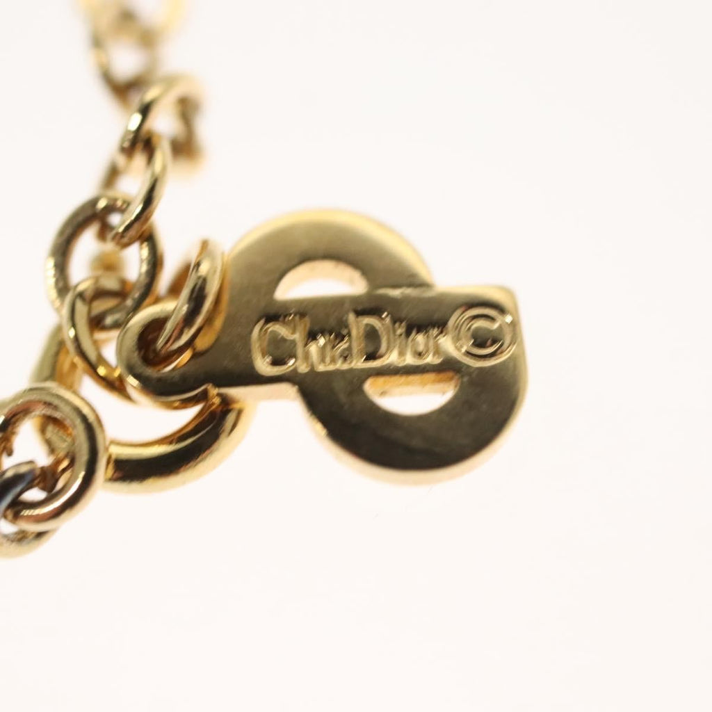 Christian Dior Cd Pendant Necklace Metal And Crystals Gold Metal Necklace Jewelry (Pre-Owned)