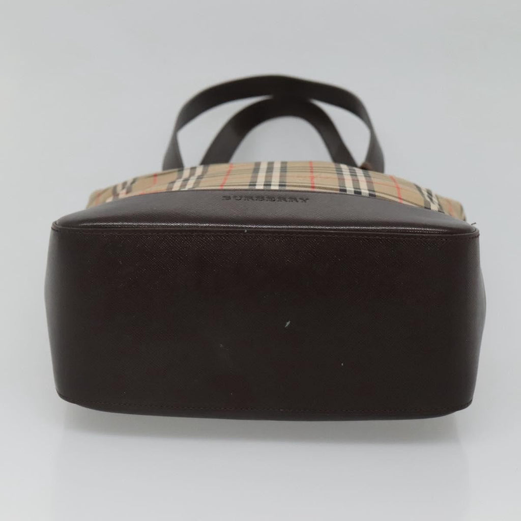 Burberry Nova Check Tote Canvas And Leather Beige Canvas Tote Bag