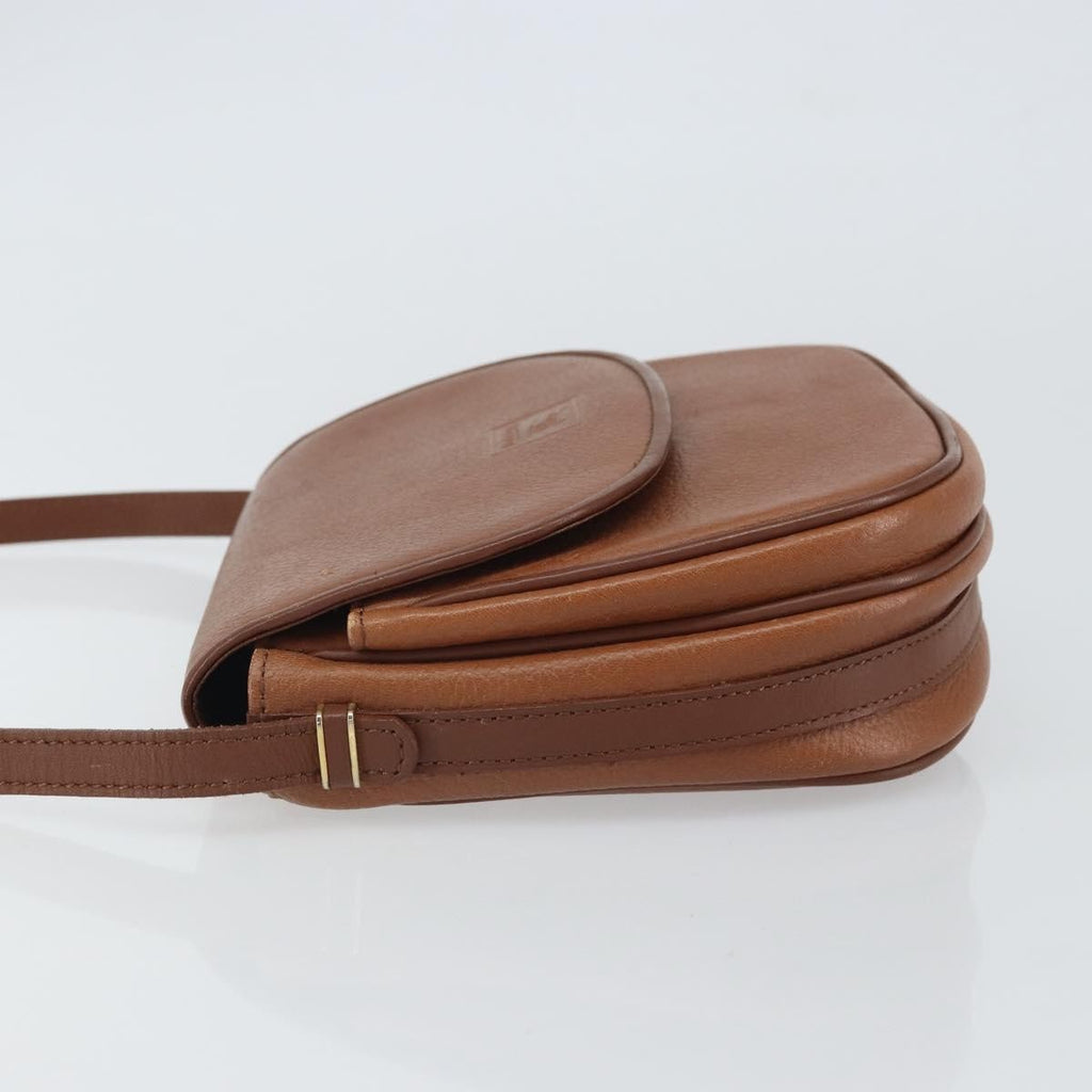 Burberry Vintage Flap Crossbody Bag Leather Brown Leather Shoulder Bag