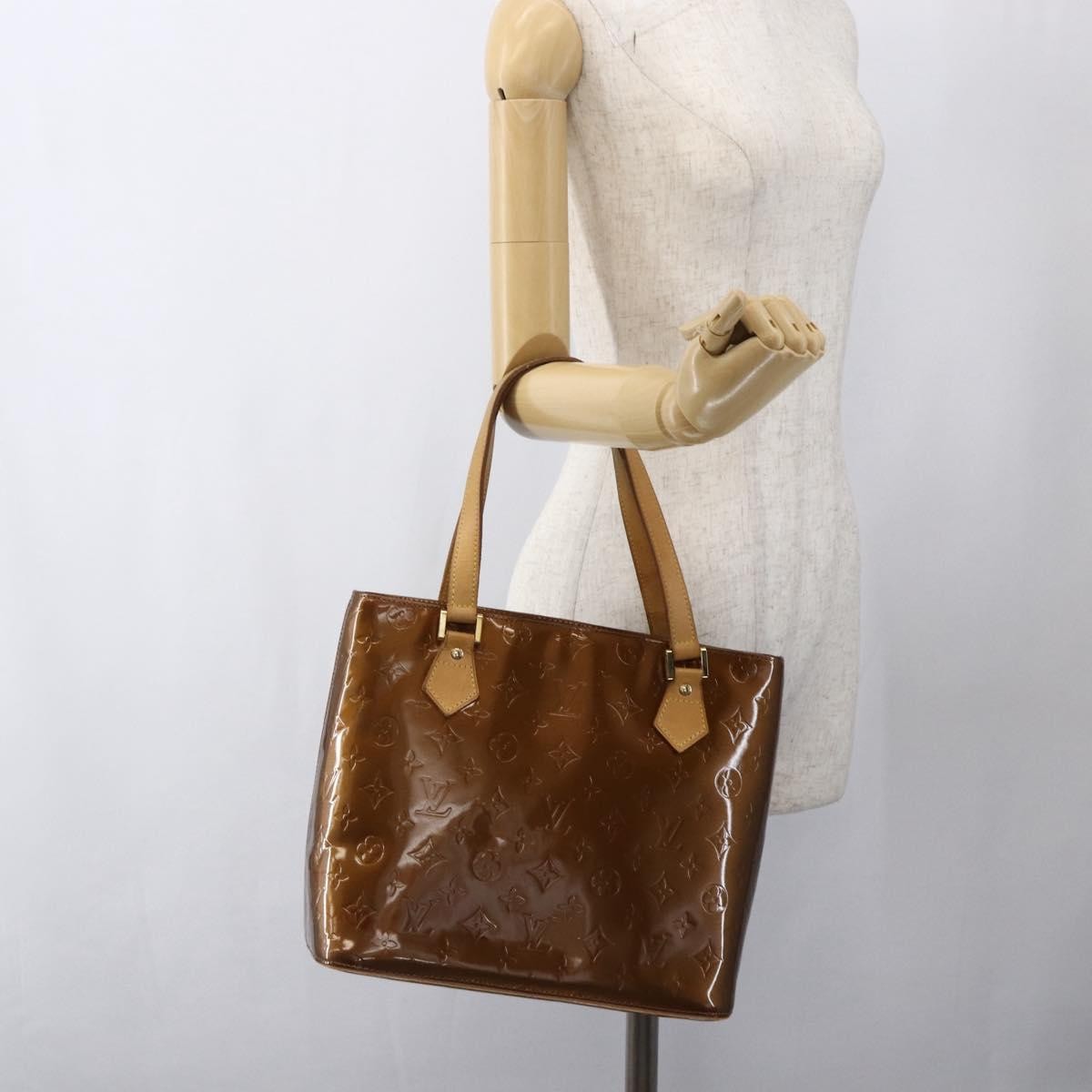 Louis Vuitton Houston Handbag Monogram Vernis Brown Patent_Leather Tote Bag