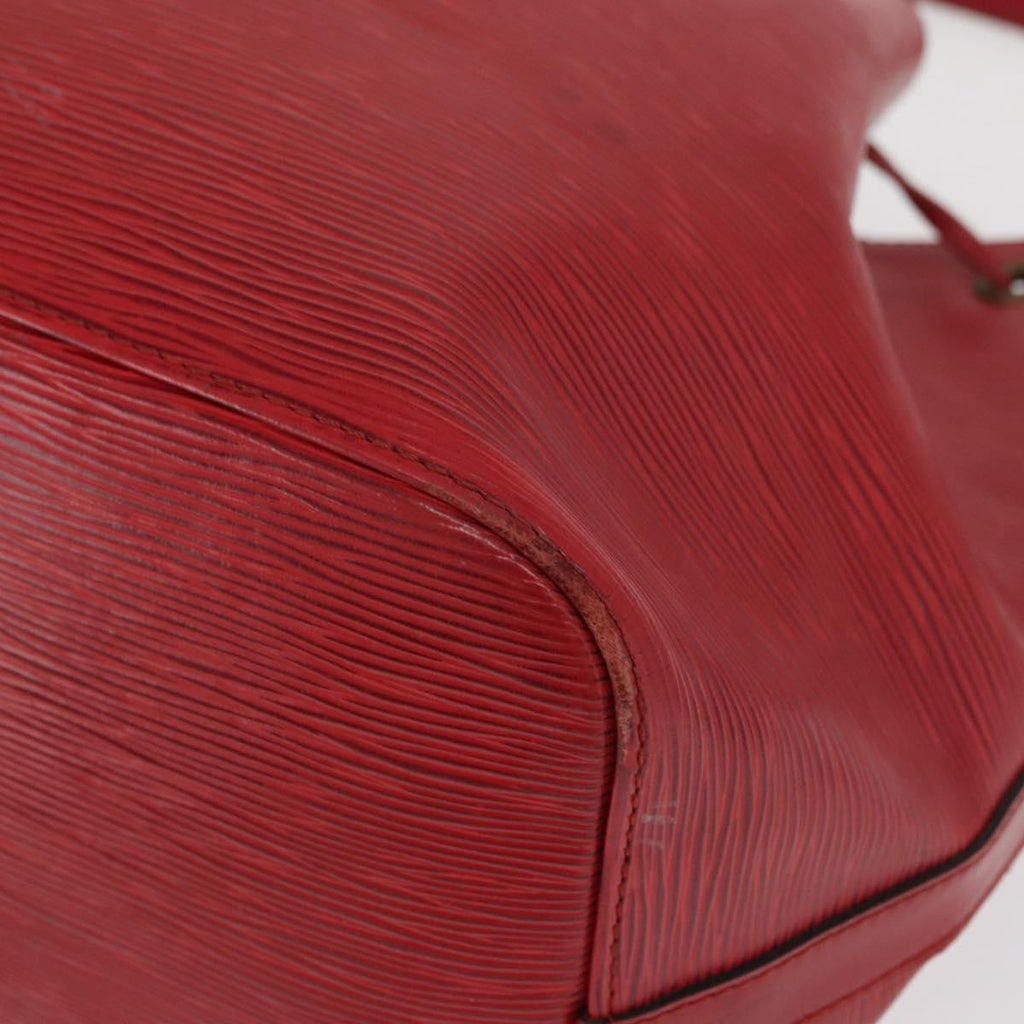 Louis Vuitton Petit Noe Handbag Epi Leather Red Leather Shoulder Bag