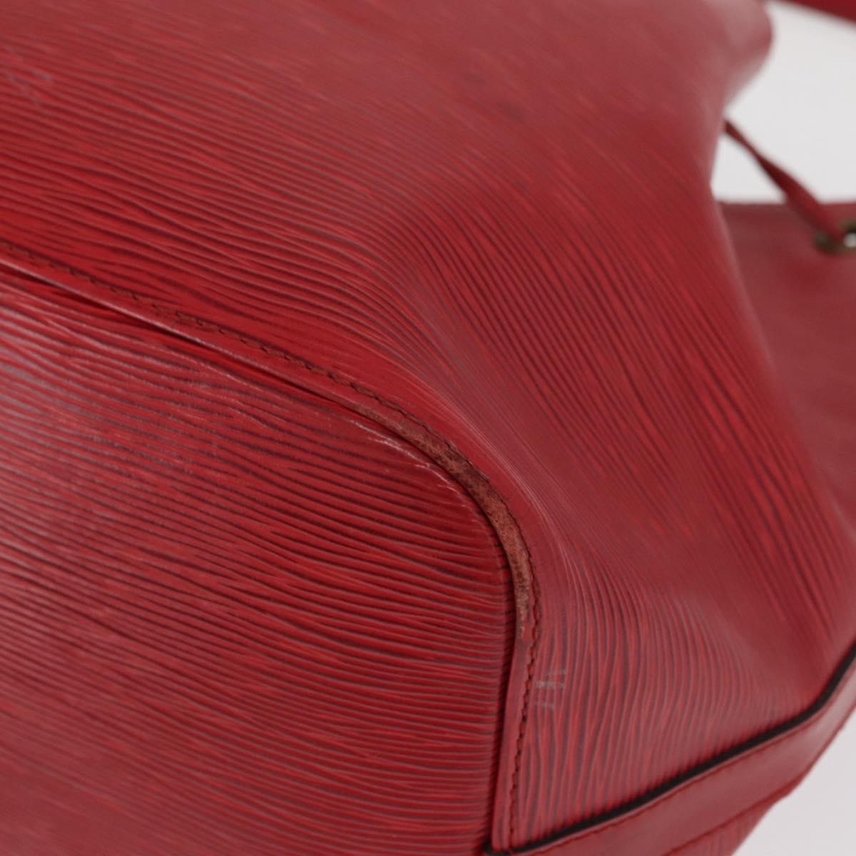 Louis Vuitton Petit Noe Handbag Epi Leather Red Leather Shoulder Bag