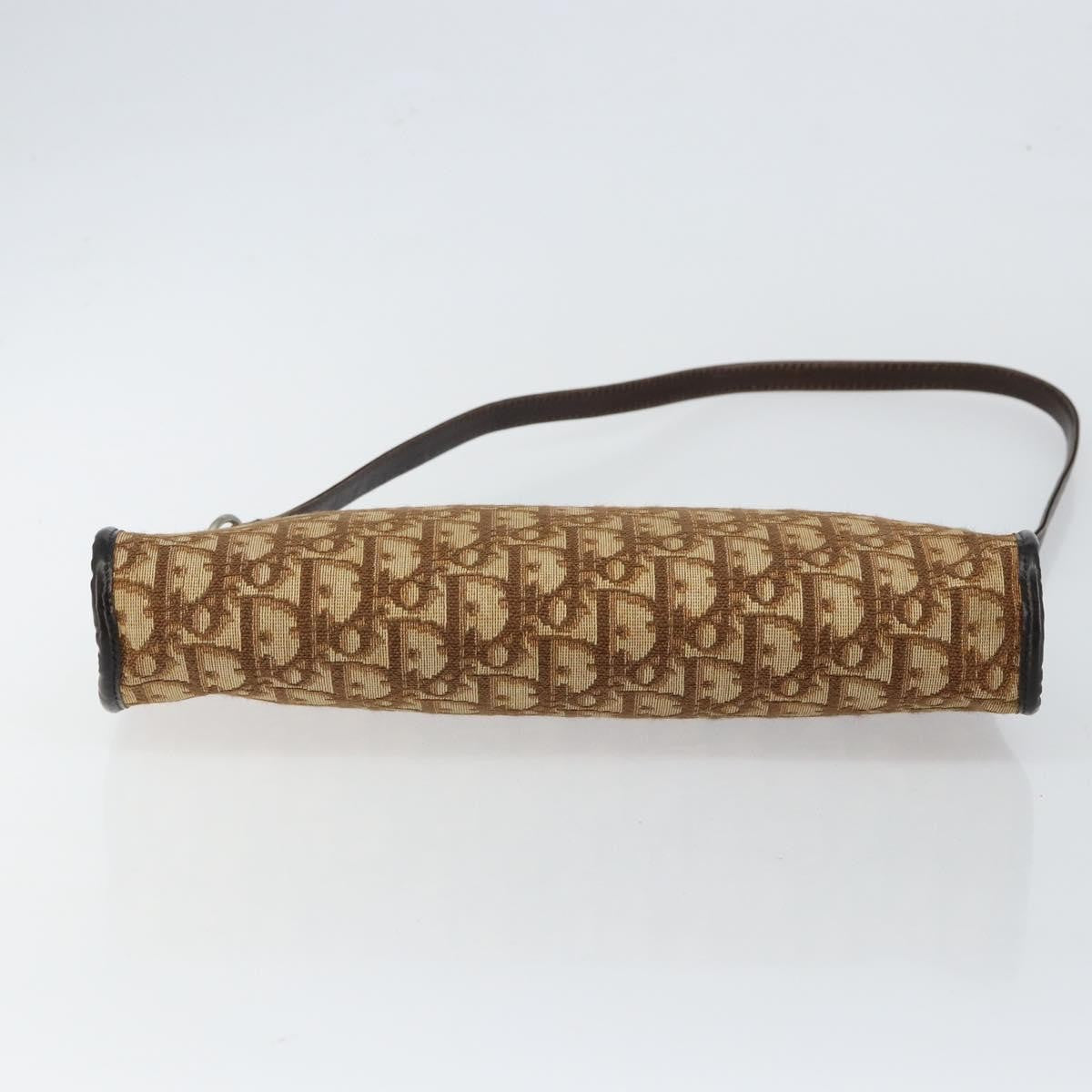 Christian Dior Vintage Trotter Shoulder Bag Canvas Brown Canvas Shoulder Bag Bag (Pre-Owned)