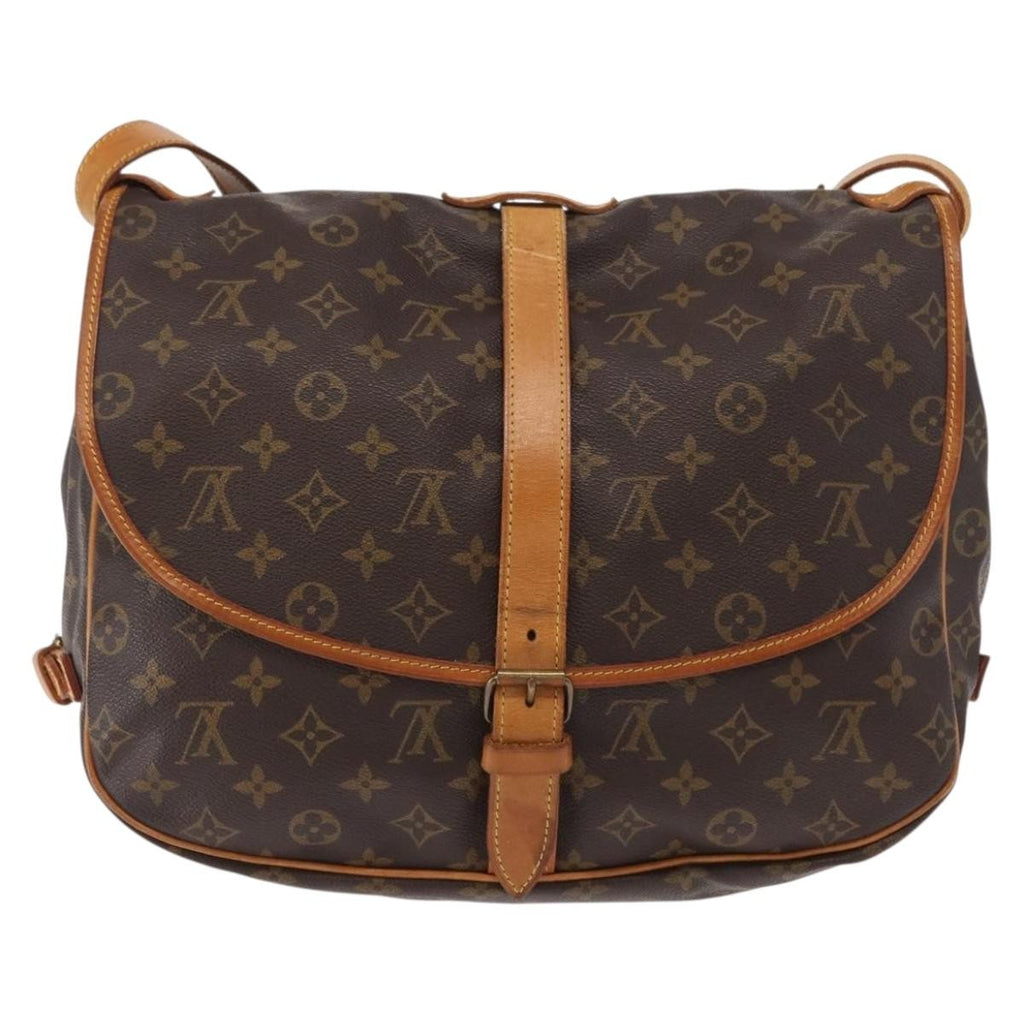 Louis Vuitton Saumur Handbag Monogram Canvas Brown Canvas Shoulder Bag