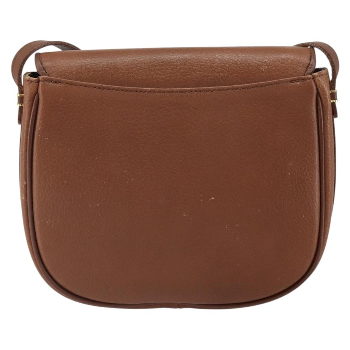 Burberry Vintage Flap Crossbody Bag Leather Brown Leather Shoulder Bag