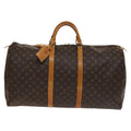 Louis Vuitton Keepall Bag Monogram Canvas Brown Canvas Travel Bag