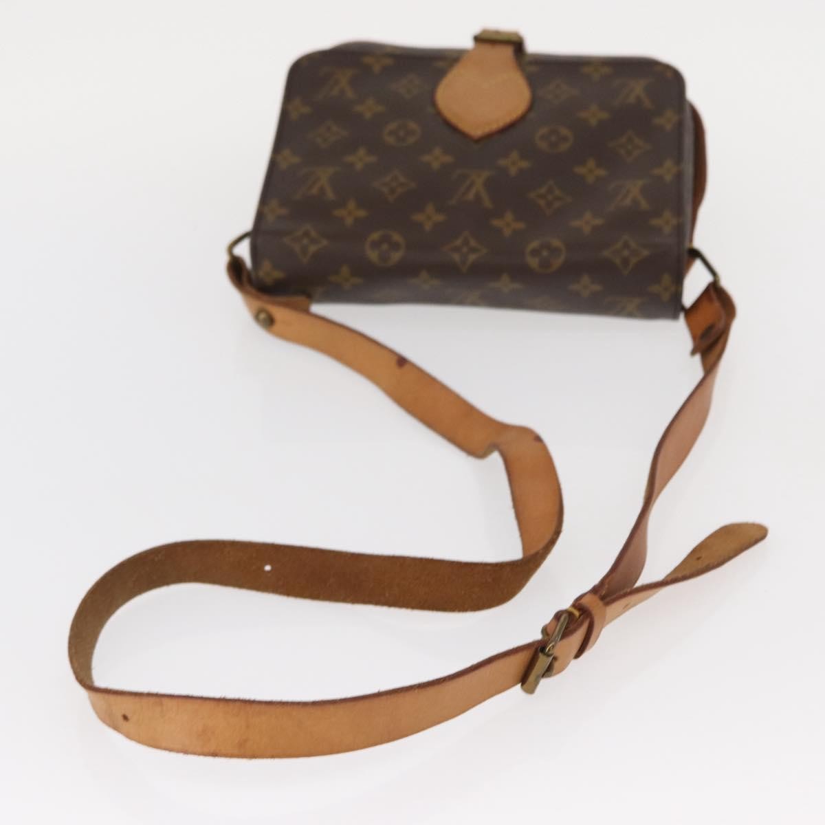 Louis Vuitton Cartouchiere Handbag Monogram Canvas Brown Canvas Shoulder Bag