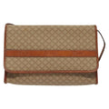 Celine Vintage Macadam Shoulder Bag Canvas And Leather Beige Canvas Bag