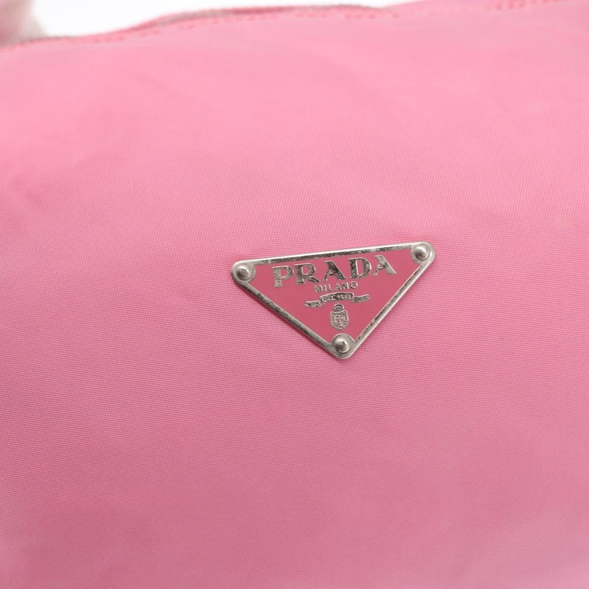 Prada Side Pocket Convertible Duffle Bag Tessuto Pink Nylon Handbag