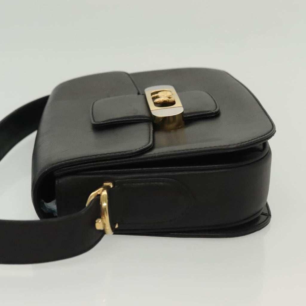 Celine Horse Carriage Shoulder Bag Leather Black Leather Bag