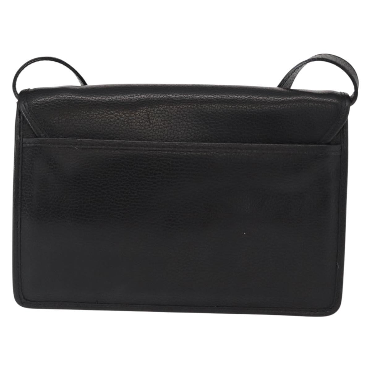 Celine Vintage Shoulder Bag Leather Black Leather Shoulder Bag Bag