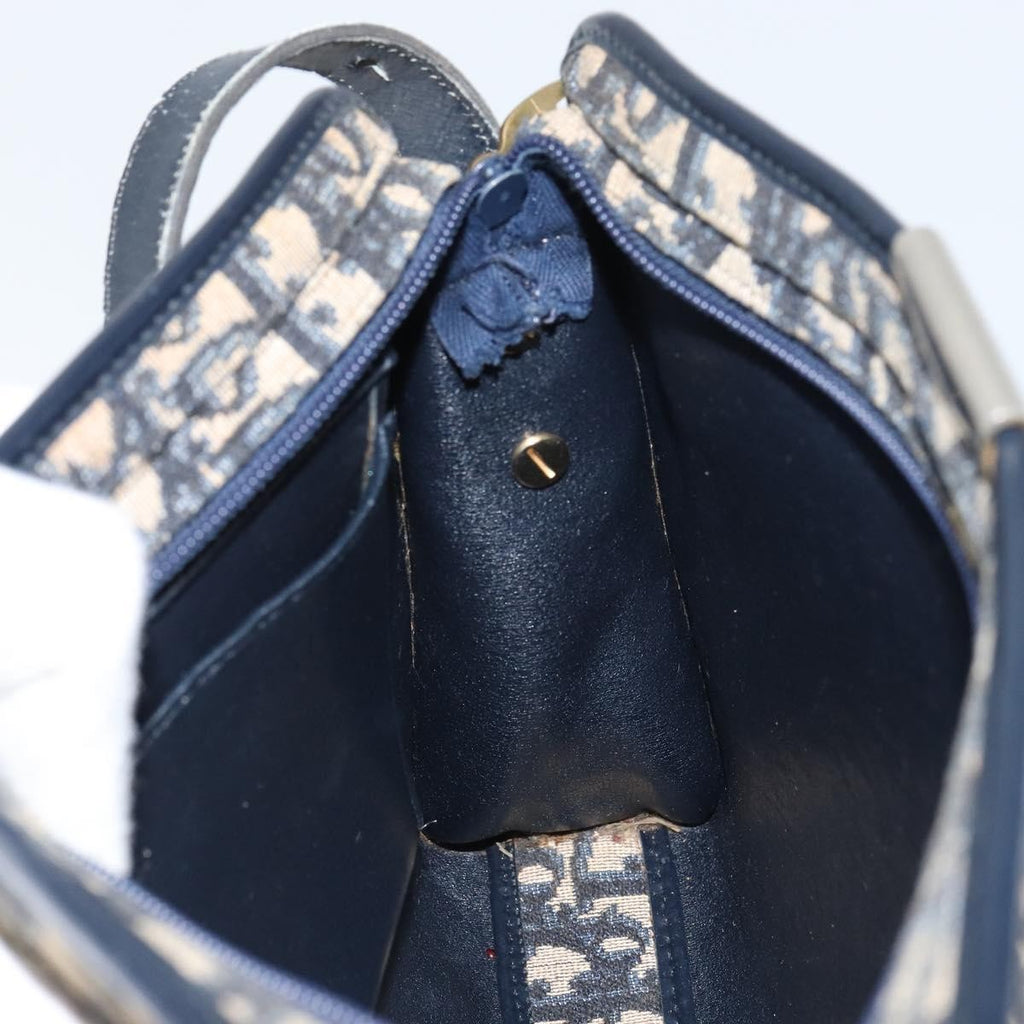 Christian Dior Vintage Trotter Shoulder Bag Canvas Navy Canvas Shoulder Bag Bag (Pre-Owned)
