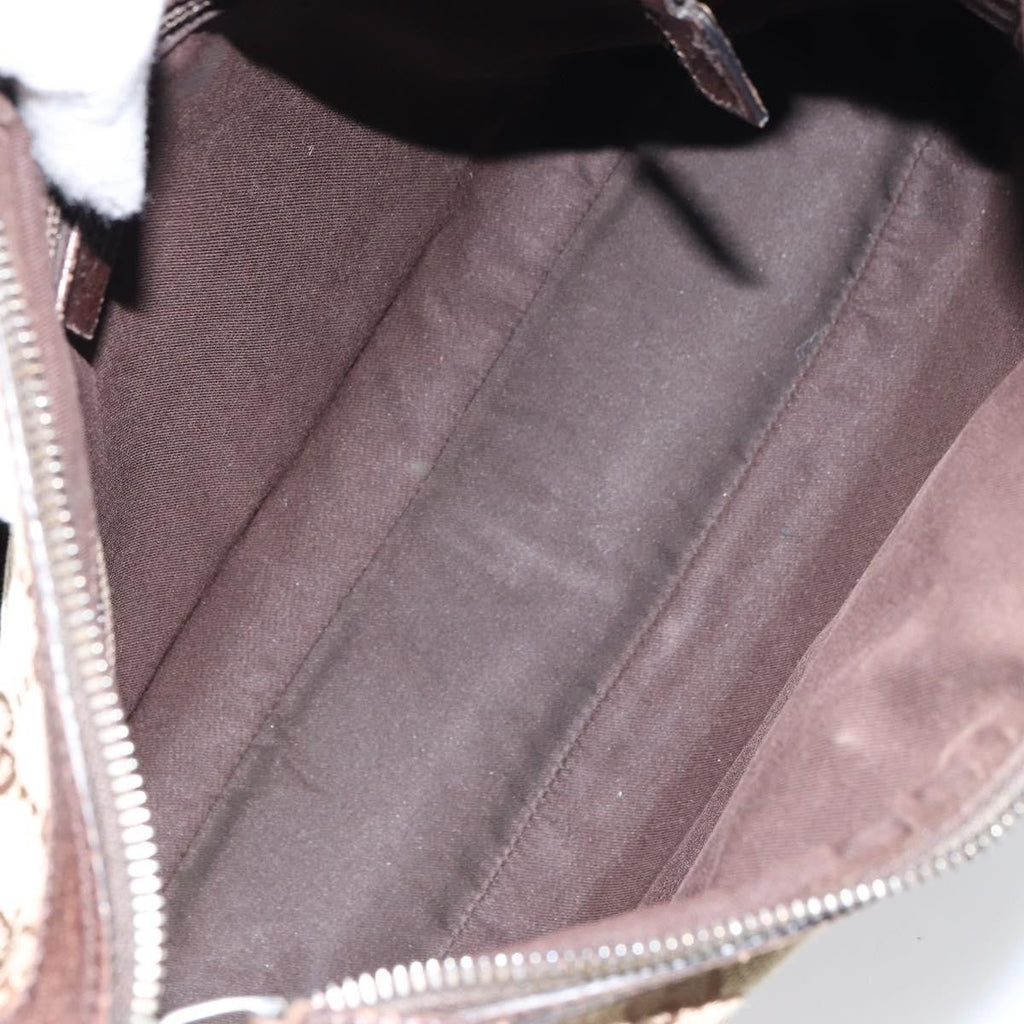 Gucci Gg Canvas Bag Canvas Beige Canvas Shoulder Bag Bag (Pre-Owned)