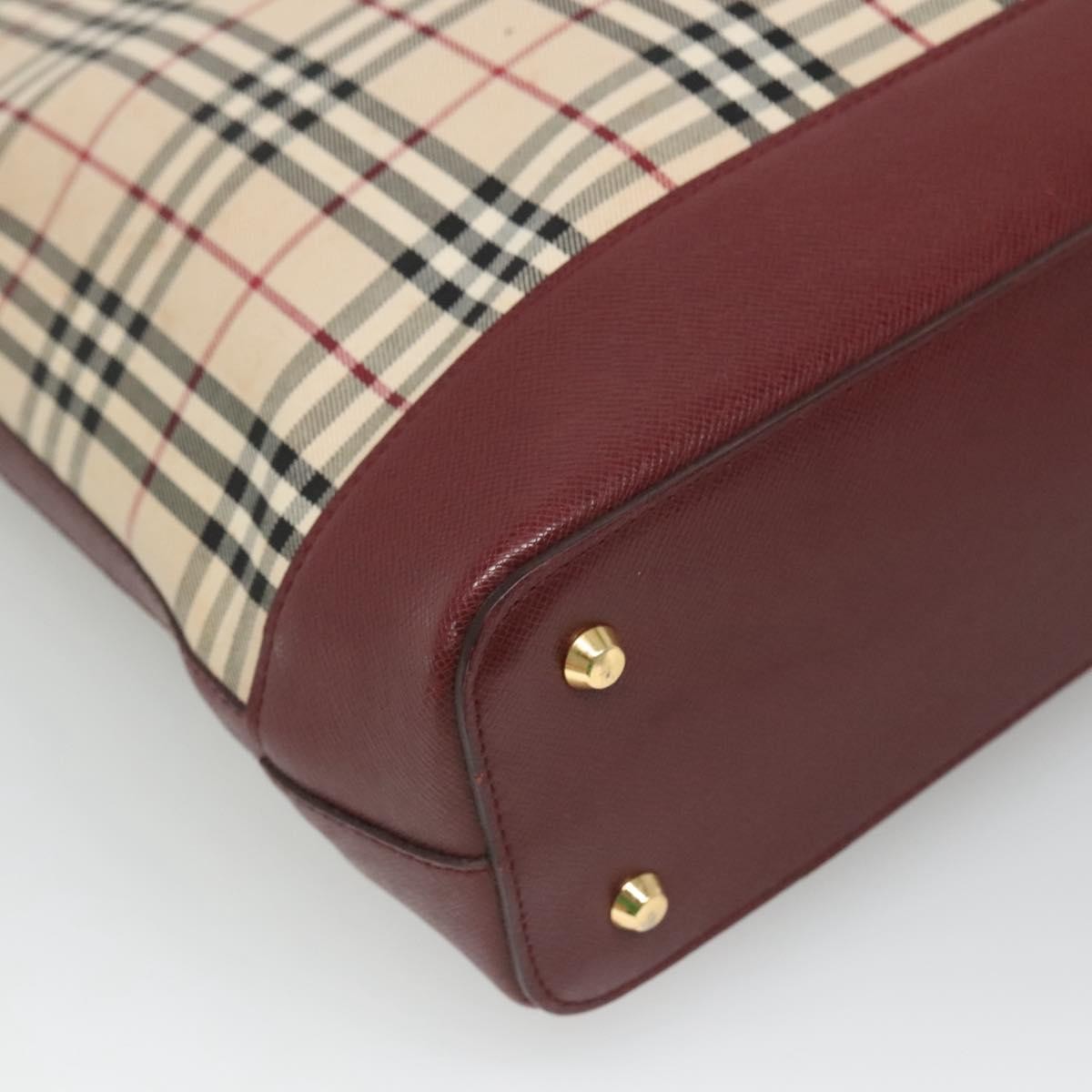 Burberry Nova Check Tote Canvas And Leather Beige Canvas Tote Bag