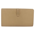Chanel Coco Bouton Wallet Leather Beige Leather Wallets Accessory