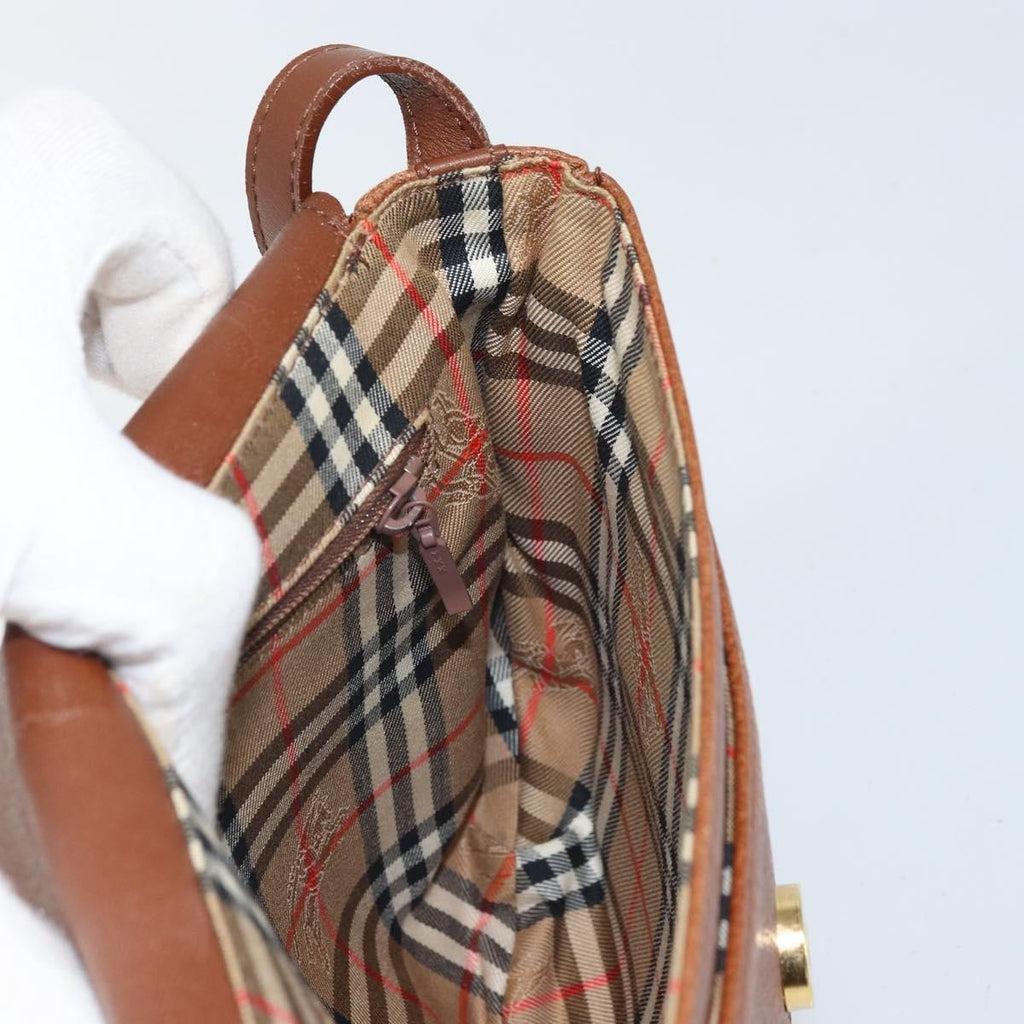 Burberry Vintage Shoulder Bag Leather Brown Leather Shoulder Bag