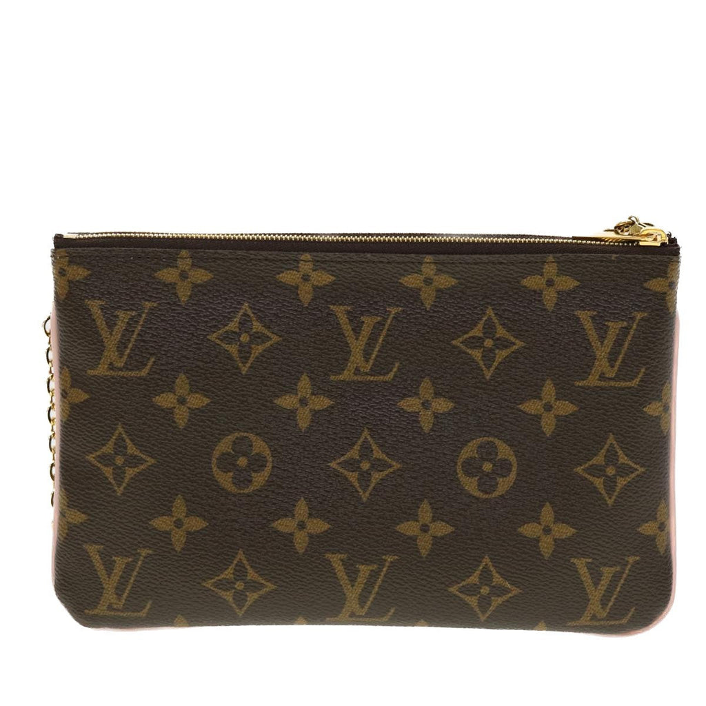 Louis Vuitton Double Zip Pochette Limited Edition Vivienne Xmas Monogram Canvas Brown Canvas Clutche & Pouche Bag