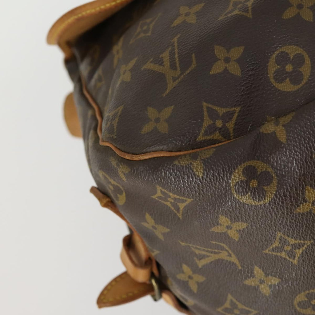 Louis Vuitton Saumur Handbag Monogram Canvas Brown Canvas Shoulder Bag