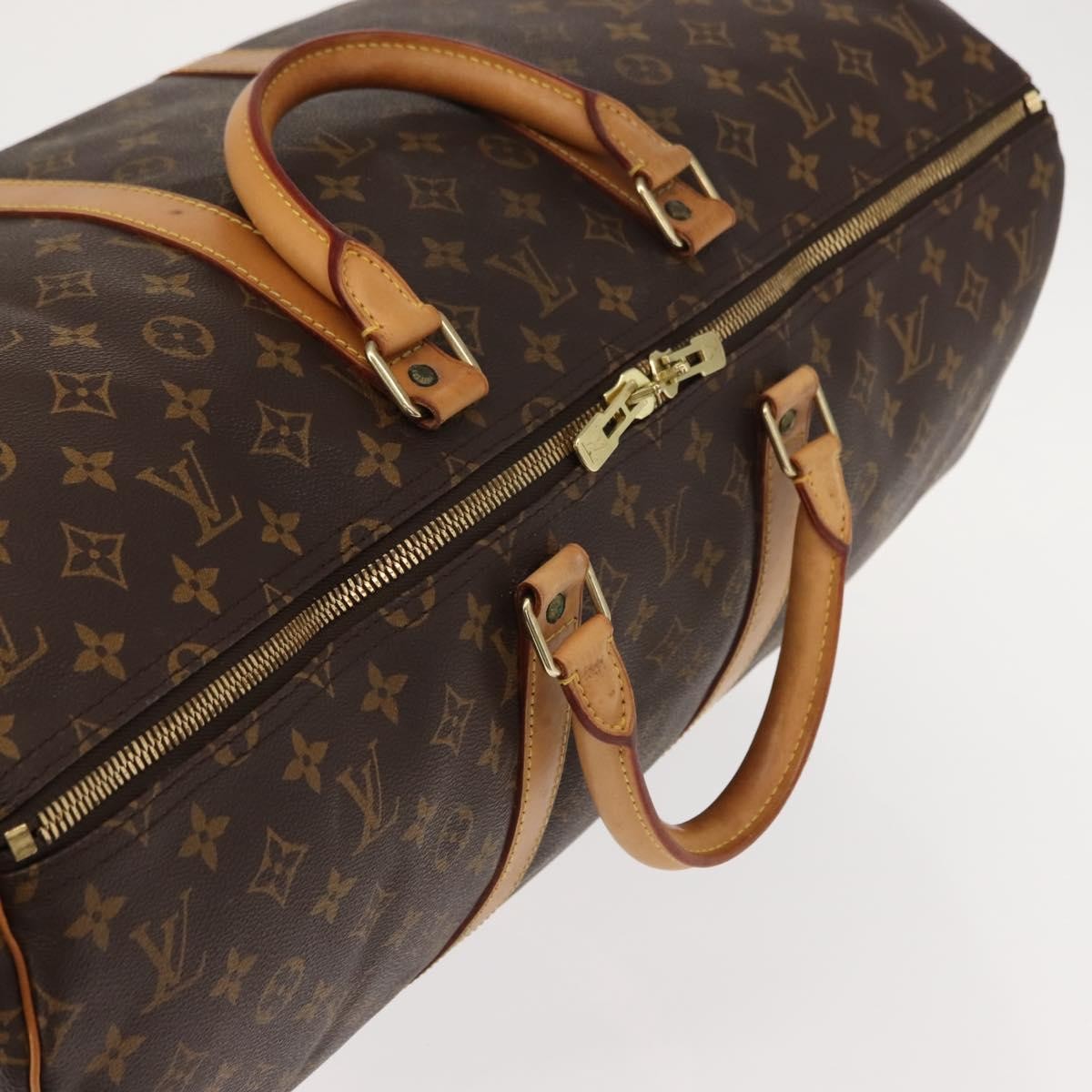 Louis Vuitton Keepall Bag Monogram Canvas Brown Canvas Travel Bag