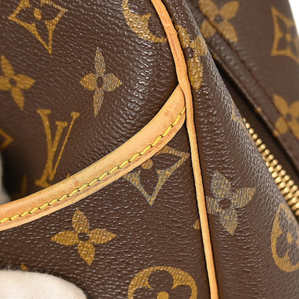 Louis Vuitton Deauville Handbag Monogram Canvas Brown Canvas Handbag