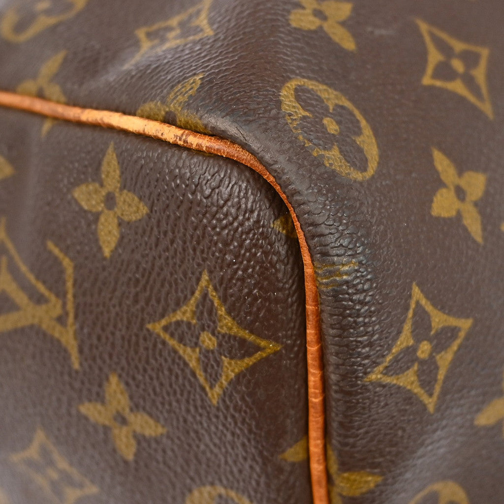 Louis Vuitton Keepall Bandouliere Bag Monogram Canvas Brown Canvas Travel Bag