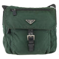 Prada Buckle Messenger Bag Tessuto Green Nylon Shoulder Bag Bag