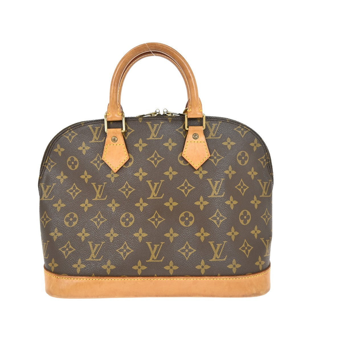 Louis Vuitton Alma Handbag Monogram Canvas Brown Canvas Handbag