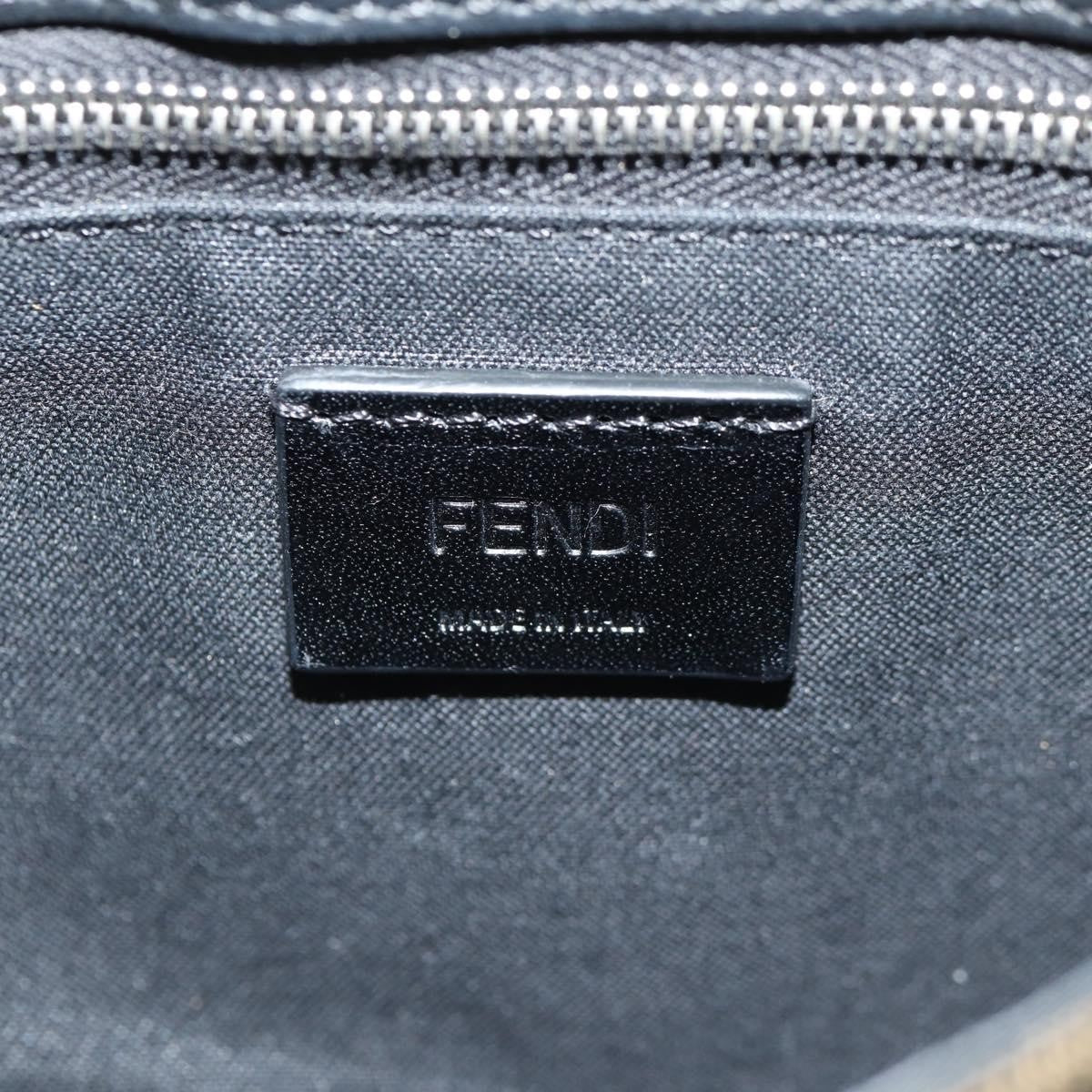 Fendi Baguette Convertible Belt Bag Zucca Canvas Black Canvas Bag