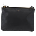 Celine Trio Crossbody Bag Leather Black Leather Shoulder Bag Bag