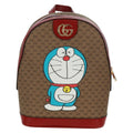 Gucci Doraemon Zip Backpack Printed Mini Gg Coated Canvas Beige Canvas Backpack Bag (Pre-Owned)