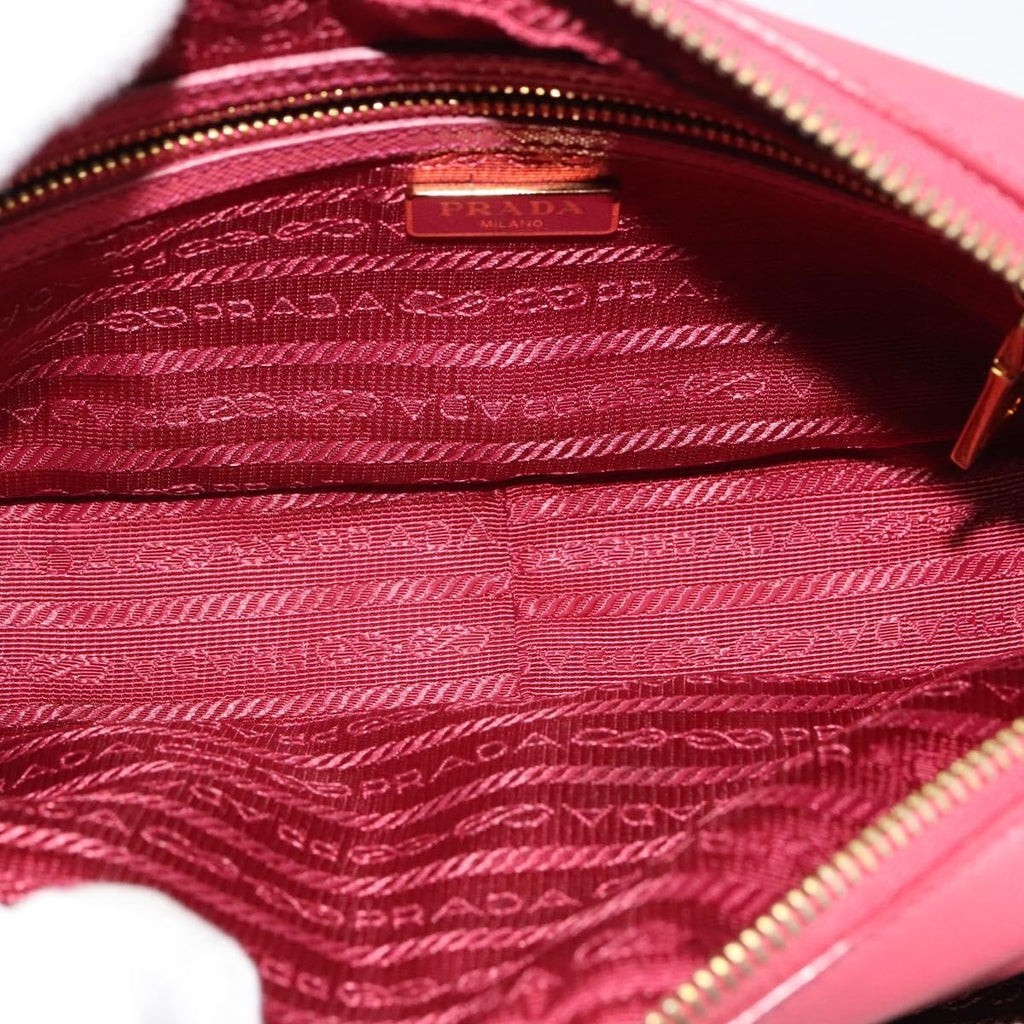 Prada Front Pocket Crossbody Bag Saffiano Leather Pink Leather Shoulder Bag Bag