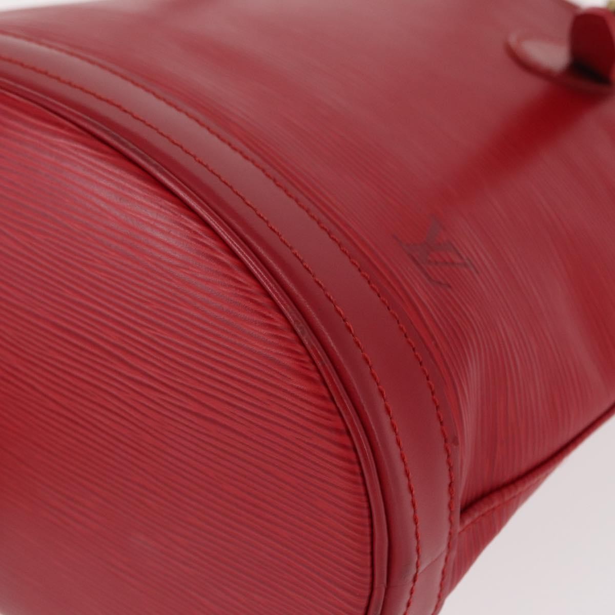 Louis Vuitton Bucket Bag Epi Leather Red Leather Shoulder Bag