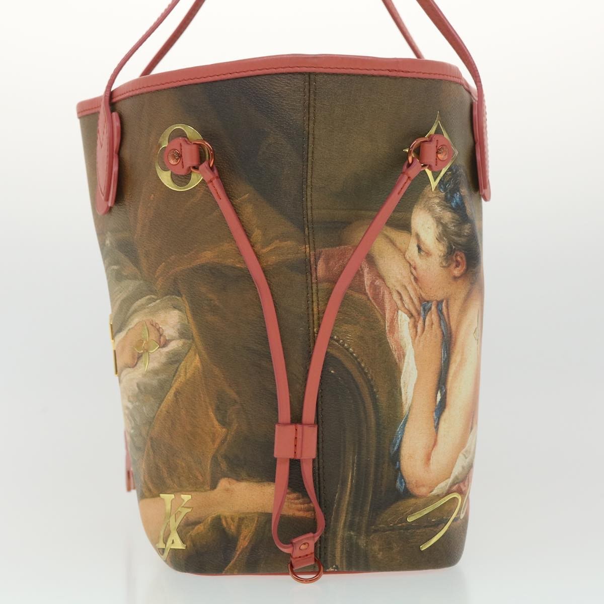 Louis Vuitton Neverfull Nm Tote Limited Edition Jeff Koons Titian Print Canvas Multicolour Canvas Tote Bag