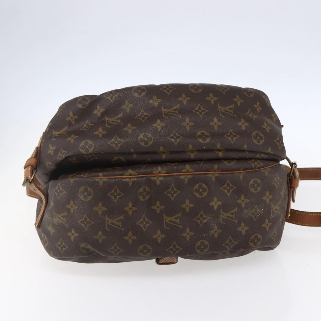 Louis Vuitton Saumur Handbag Monogram Canvas Brown Canvas Shoulder Bag