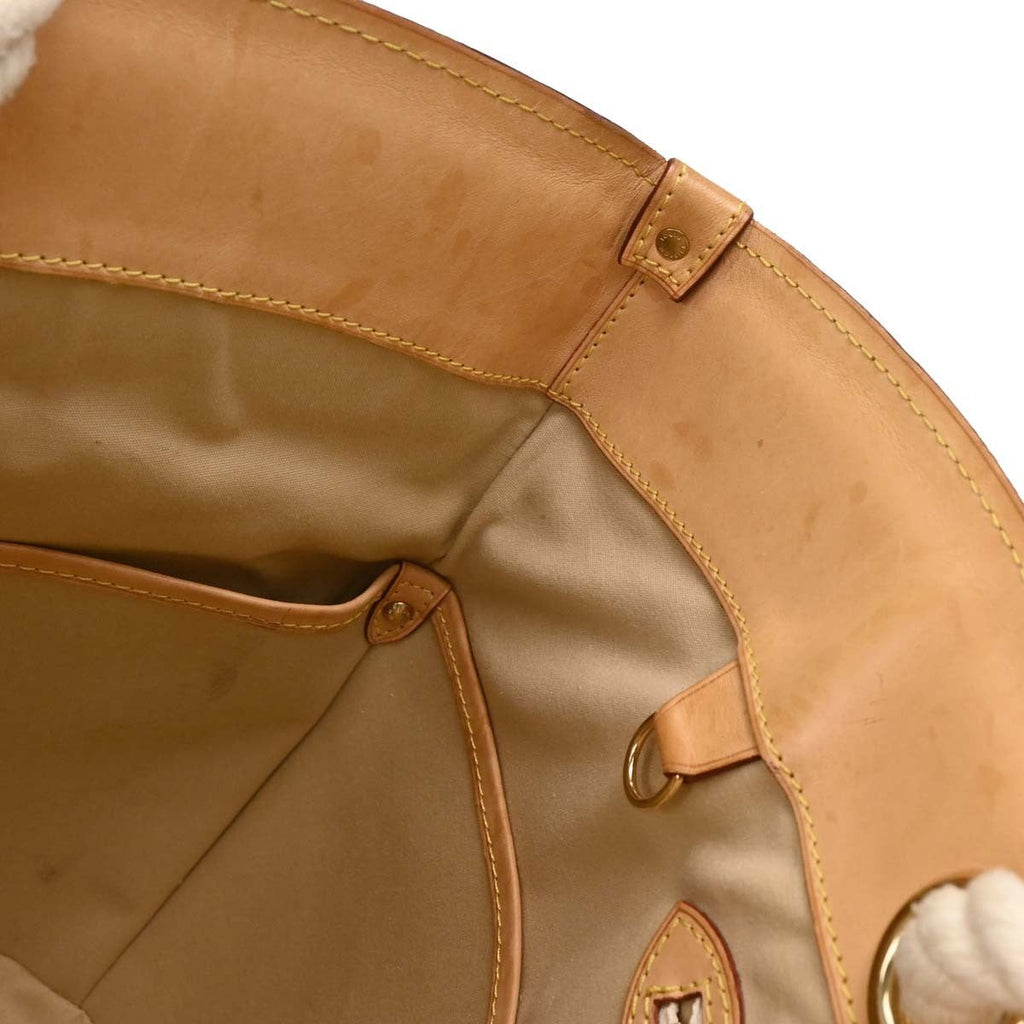 Louis Vuitton Pampelonne Handbag Damier White Canvas Tote Bag