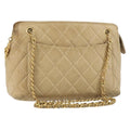 Chanel Vintage Camera Bag Quilted Leather Beige Leather Shoulder Bag Bag