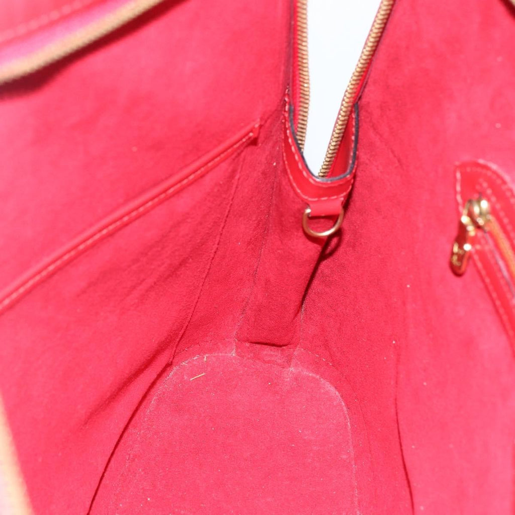 Louis Vuitton Lussac Handbag Epi Leather Red Leather Shoulder Bag